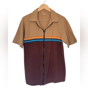 Vintage Hang Ten Full Zip polo shirt